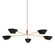 Sacramento Five Light Chandelier in Patina Brass (67|F8163-PBR/SBK)