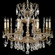 Parisian Eight Light Chandelier in Polished Brass w/Umber Inlay (183|CH7013-OLN-01G-ST)