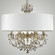 Llydia Six Light Chandelier in Antique White Glossy (183|CH6522-ATK-04G-ST-GL)