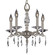 Kaya Five Light Chandelier in Pewter w/Polished Nickel Accents (183|CH5502-G-37G-38G-ST)