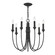 Cate Seven Light Chandelier in Forged Iron (67|F1007-FOR)