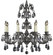 Finisterra Eight Light Chandelier in Antique Black Glossy (183|CH2003-A-02G-PI)