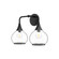 Hazel Two Light Bathroom Fixtures in Clear Glass/Matte Black (452|VL524217MBCL)