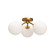 Cassia Three Light Semi-Flush Mount in Aged Gold/Opal Matte Glass (452|SF549315AGOP)