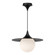 Fuji One Light Pendant in Matte Black/Opal Matte Glass (452|PD525216MBOP)