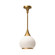 Hazel One Light Pendant in Aged Gold/Opal Matte Glass (452|PD524110AGOP)