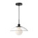 Francesca One Light Pendant in Clear Glass/Matte Black (452|PD517112MBCL)