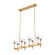 Salita Eight Light Island Pendant in Clear Crystal/Vintage Brass (452|LP314308VBCC)