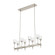 Salita Eight Light Island Pendant in Ribbed Crystal/Polished Nickel (452|LP314308PNRC)