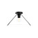 Salem One Light Flush Mount in Clear Glass/Matte Black (452|FM570314MBCL)