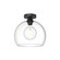 Castilla One Light Flush Mount in Clear Glass/Matte Black (452|FM506312MBCL)