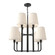 Plisse Eight Light Chandelier in Matte Black/Opal Matte Glass (452|CH628830MBOP)