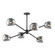 Willow Six Light Chandelier in Matte Black/Smoked Solid Glass (452|CH548637MBSM)