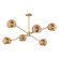 Willow Six Light Chandelier in Brushed Gold/Copper Glass (452|CH548637BGCP)