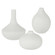 Apothecary Vases, Set/3 in Satin White (52|18072)