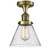 Franklin Restoration One Light Semi-Flush Mount in Antique Brass (405|517-1CH-AB-G44)