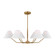 Burke Six Light Chandelier in Satin Brass (454|DJC1016SB)
