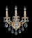 Milano Three Light Wall Sconce in French Gold (53|5643-26R)