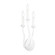 Reign Three Light Wall Sconce in Gesso White (67|B1083-GSW)