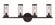 Four Light Vanity Bar in Black (110|71714 BK)