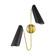 Tresa Two Light Wall Sconce in Midnight Black and Burnished Brass (454|AEW1002BBSMBK)