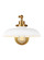 Wellfleet One Light Wall Sconce in Matte White and Burnished Brass (454|CW1141MWTBBS)