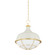 Holkham One Light Pendant in Aged Brass/Off White (70|MDS1502-AGB/OW)