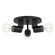 Claire Three Light Semi-Flush Mount in Matte Black (452|SF607003MB)