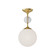 Celia One Light Semi-Flush Mount in Brushed Gold/Opal Glass (452|SF415308BGOP)