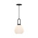 Soji One Light Pendant in Matte Black/Opal Matte Glass (452|PD601608MBOP)