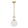 Celia One Light Pendant in Brushed Gold/Opal Glass (452|PD415308BGOP)