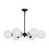 Celia Six Light Chandelier in Matte Black/Opal Glass (452|CH415330MBOP)