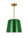 Draper One Light Pendant in Green (454|KSP1141GRN)