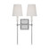 Baxley Two Light Wall Sconce in Polished Nickel (454|AW1202PN)