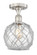 Edison One Light Semi-Flush Mount in Satin Gold (405|616-1F-SG-G122-8RB)