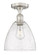 Edison One Light Semi-Flush Mount in Polished Nickel (405|616-1F-PN-GBD-92)