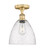 Edison One Light Semi-Flush Mount in Brushed Brass (405|616-1F-BB-GBD-94)