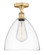 Edison One Light Semi-Flush Mount in Brushed Brass (405|616-1F-BB-GBD-122)