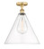 Edison One Light Semi-Flush Mount in Brushed Brass (405|616-1F-BB-GBC-162)