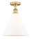 Edison One Light Semi-Flush Mount in Brushed Brass (405|616-1F-BB-GBC-121)