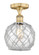 Edison One Light Semi-Flush Mount in Brushed Brass (405|616-1F-BB-G122-8RW)