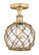 Edison One Light Semi-Flush Mount in Brushed Brass (405|616-1F-BB-G122-8RB)