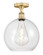 Edison One Light Semi-Flush Mount in Brushed Brass (405|616-1F-BB-G122-12)