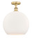 Edison One Light Semi-Flush Mount in Brushed Brass (405|616-1F-BB-G121-14)