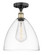 Edison One Light Semi-Flush Mount in Black Antique Brass (405|616-1F-BAB-GBD-122)