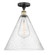 Edison One Light Semi-Flush Mount in Black Antique Brass (405|616-1F-BAB-GBC-164)
