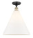 Edison One Light Semi-Flush Mount in Black Antique Brass (405|616-1F-BAB-GBC-161)