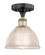 Edison One Light Semi-Flush Mount in Black Antique Brass (405|616-1F-BAB-G422)