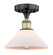 Edison One Light Semi-Flush Mount in Black Antique Brass (405|616-1F-BAB-G131)
