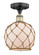 Edison One Light Semi-Flush Mount in Black Antique Brass (405|616-1F-BAB-G121-8RB)